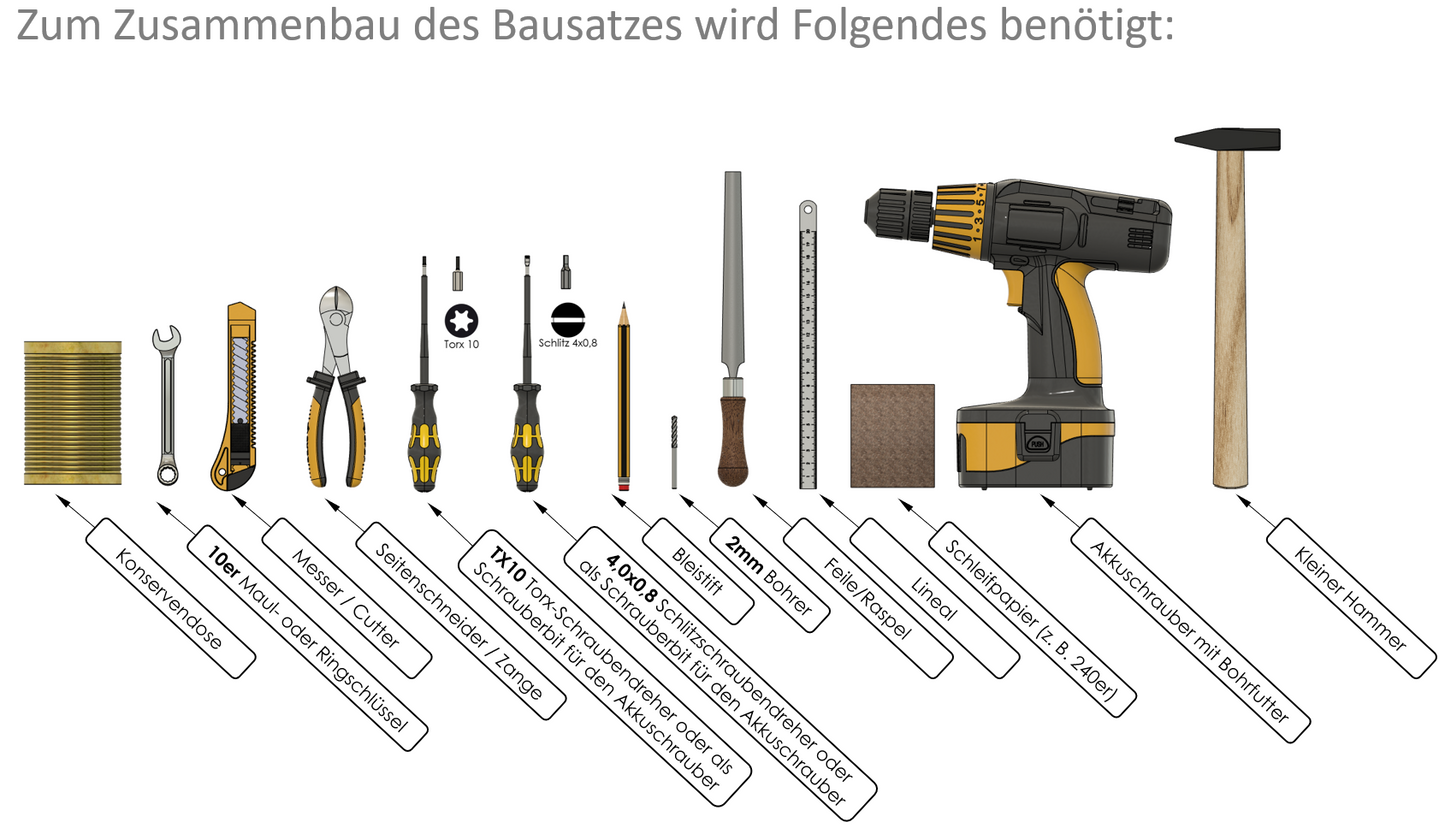 Geschenk-Bundle für Maker und Bastler Dosengitarre