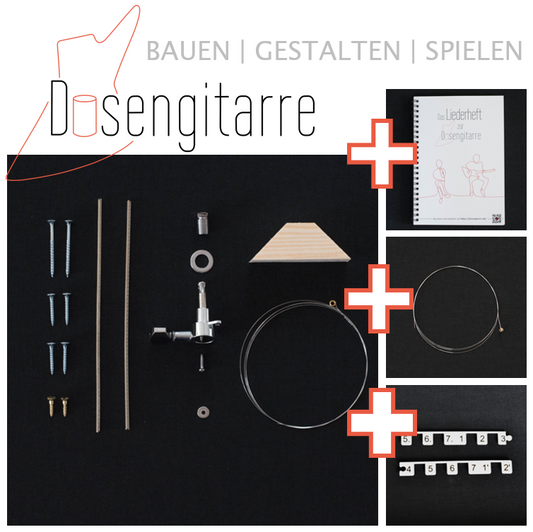 Geschenk-Bundle für Maker und Bastler Dosengitarre