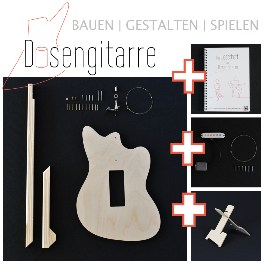 Geschenk-Bundler für E-Gitarristen Dosengitarre