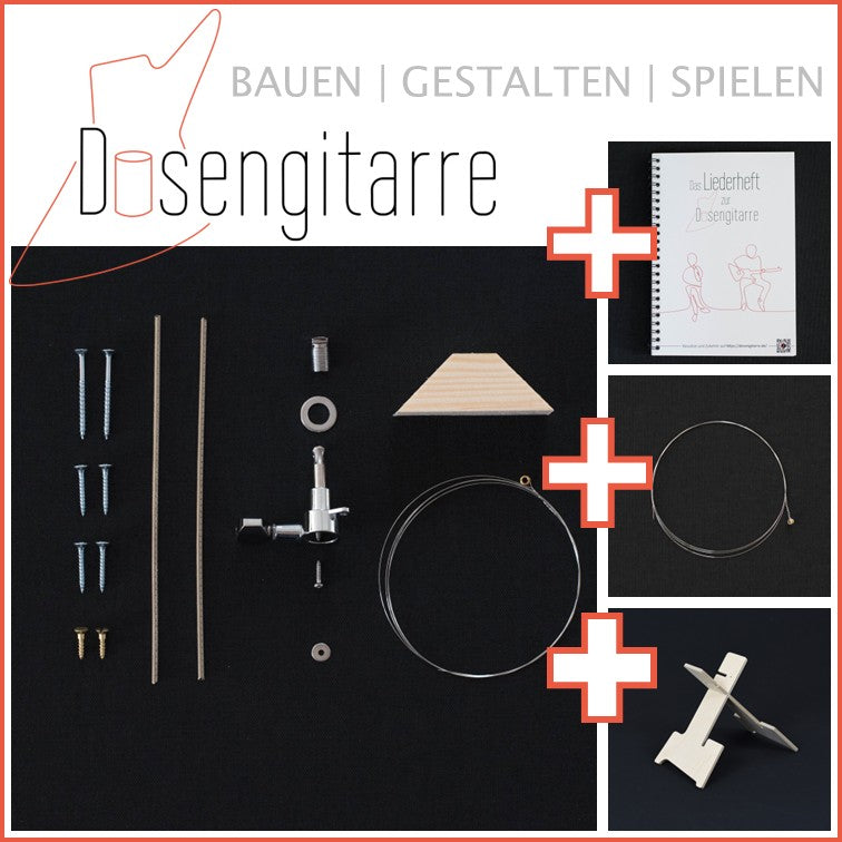 Geschenk-Bundle für Maker und Bastler Dosengitarre